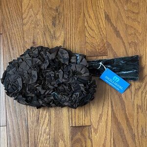 Angela Moore Dark Floral Wristlet